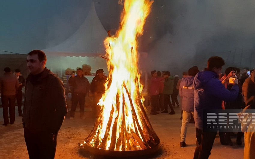 Şuşada Novruz tonqalı qalanıb, aksiya bayram əhvali-ruhiyyəsi ilə davam edir