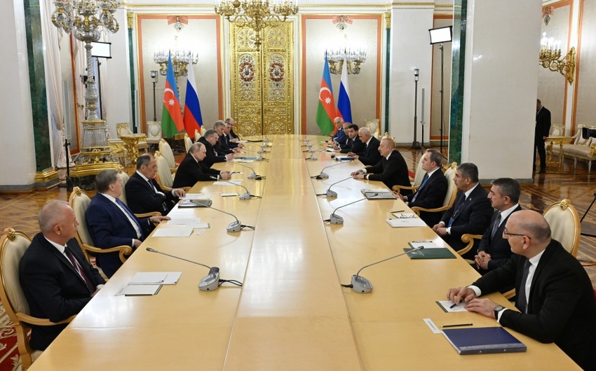 Moskvada Prezident İlham Əliyevin Prezident Vladimir Putinlə görüşü olub - YENİLƏNİB