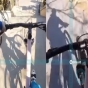 Bakıda velosiped sürücüsü təhlükə saçdı - VİDEO
