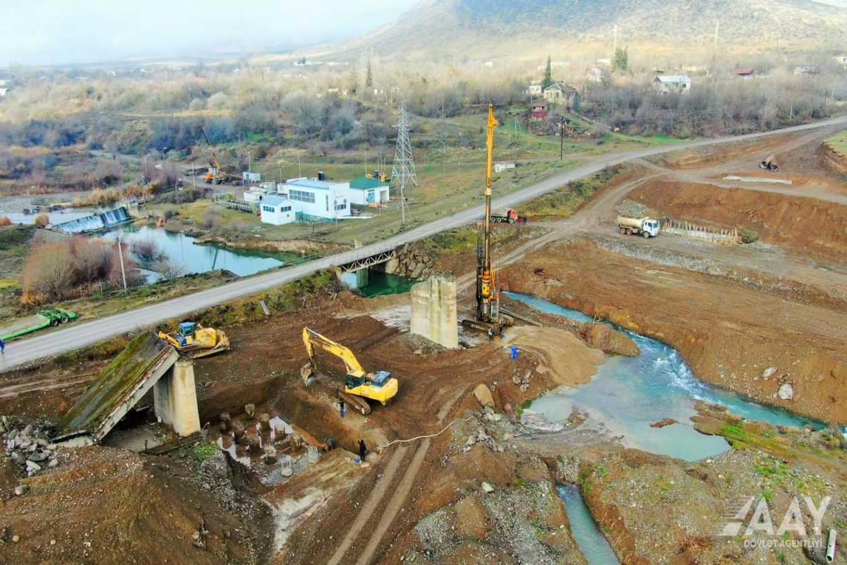 Ağdərə-Ağdam avtomobil yolunun inşasına başlanılıb - FOTOLAR