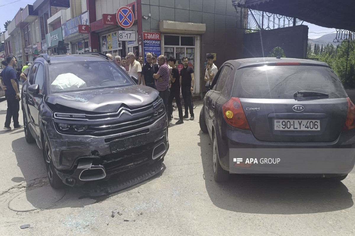 Tovuzda zəncirvari qəza: 1 ölü, 2 yaralı var - FOTOLAR