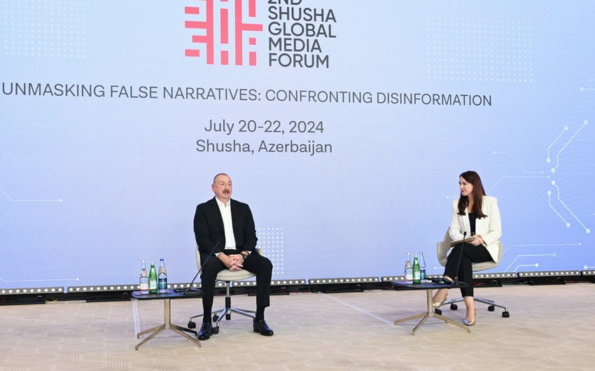 Şuşada II Qlobal Media Forumu:Prezident çıxış edib -FOTOLAR