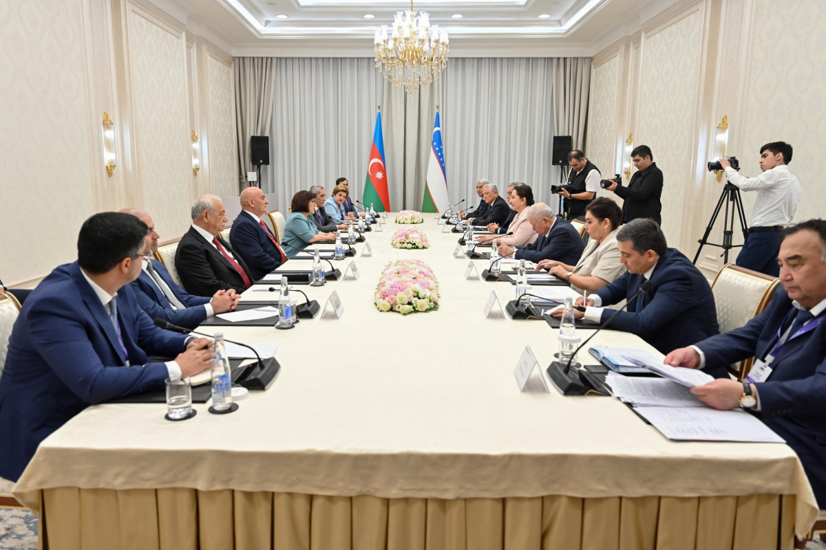 Sahibə Qafarova Özbəkistan Ali Məclisi Senatının sədri Tənzilə Narbayeva ilə görüşüb - FOTOLAR