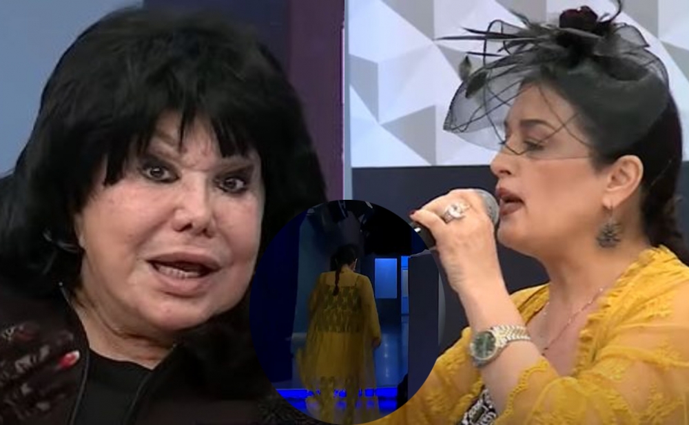 Elza Flora Kərimova ilə dalaşıb mikrofonu çırpıb getdi - VİDEO