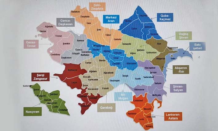 Azərbaycanın yeni İnzibati Ərazi Bölgüsü Təsnifatı: 11 şəhər, 64 rayon