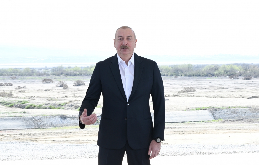 Prezident: "10 rayon Şirvan kanalı vasitəsilə suvarılacaq"