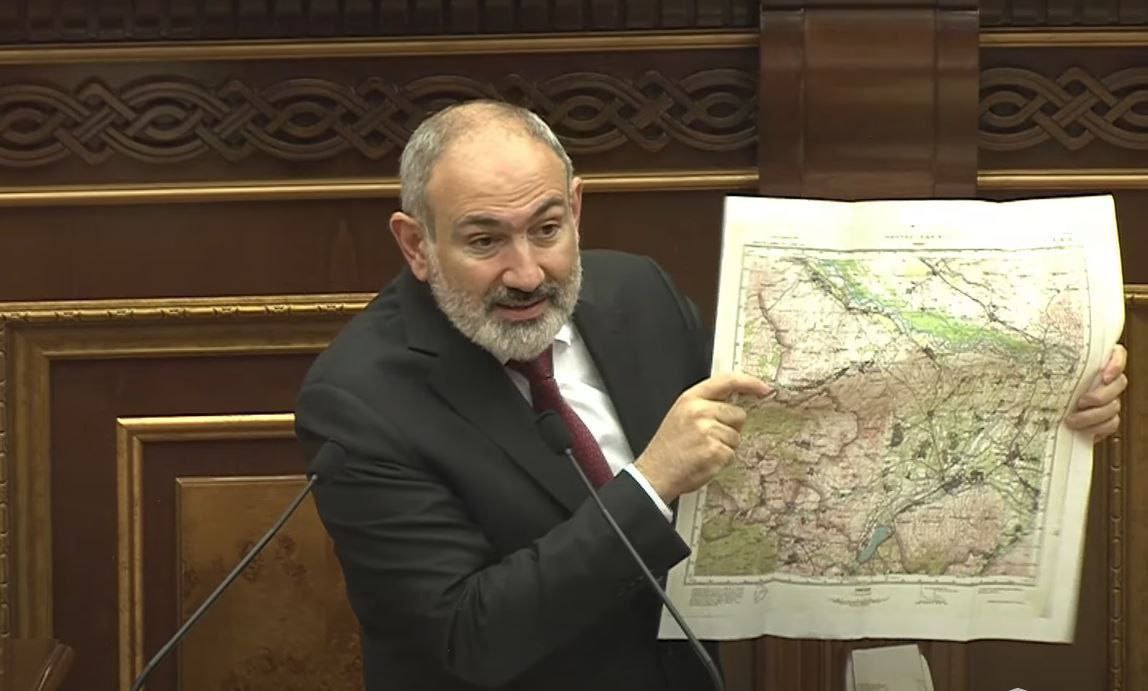 Paşinyan xəritə göstərdi: "Delimitasiyanın 60 faizini həll etmişik"