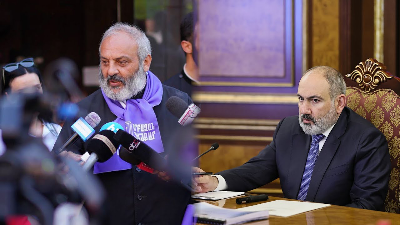 İrəvanın mərkəzində polislə əlbəyaxa dava - VİDEO