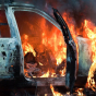 Bakı-Quba yolunda “Range Rover” yandı