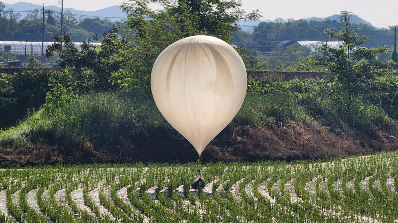 Zibil balonu Cənubi Koreya prezidentinin ofisinə düşdü