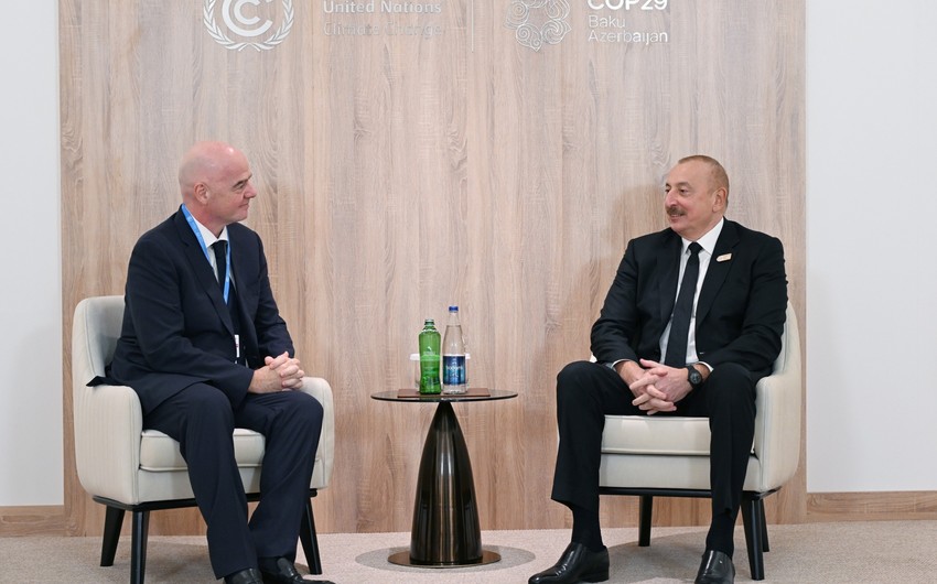 İlham Əliyev FIFA-nın prezidenti ilə görüşdü - FOTOLAR