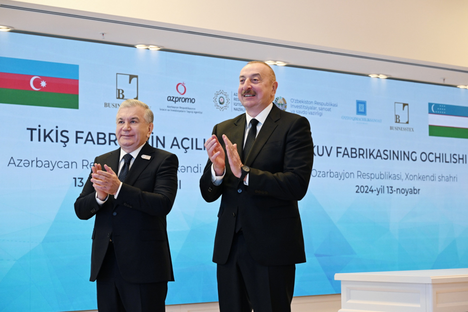 Prezidentlərin iştirakı ilə Xankəndidə fabrik açıldı - YENİLƏNİB