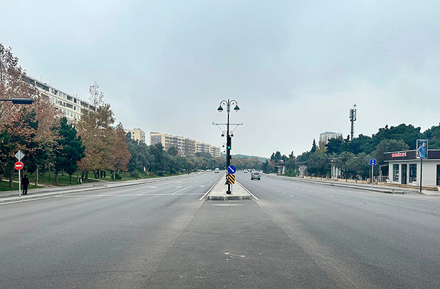Qəzaların çox olduğu prospektdə yenilik - FOTOLAR