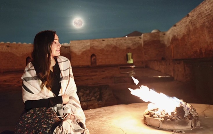 Leyla Əliyeva "Atəşgah məbədi"ndə - FOTOLAR