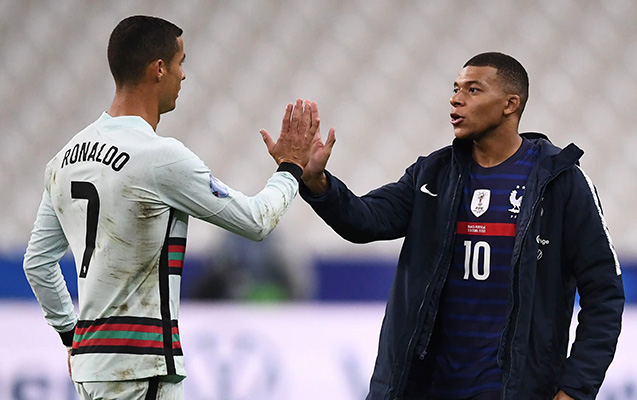 Mbappe 1-ci, Ronaldo 13-cüdür