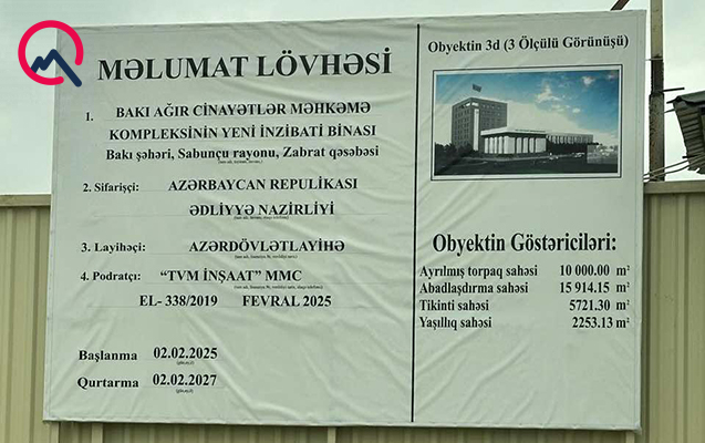 Bakı Ağır Cinayətlər Məhkəməsi mərkəzdən köçürülür: Tikinti başladı