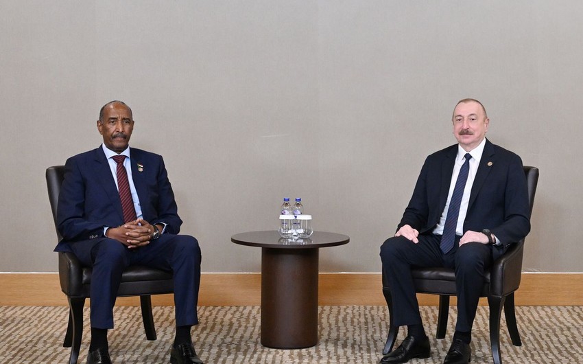 Azərbaycan Prezidenti Antalyada Sudan lideri ilə görüşüb