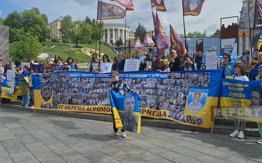 Kiyevdə etiraz aksiyası keçirilib