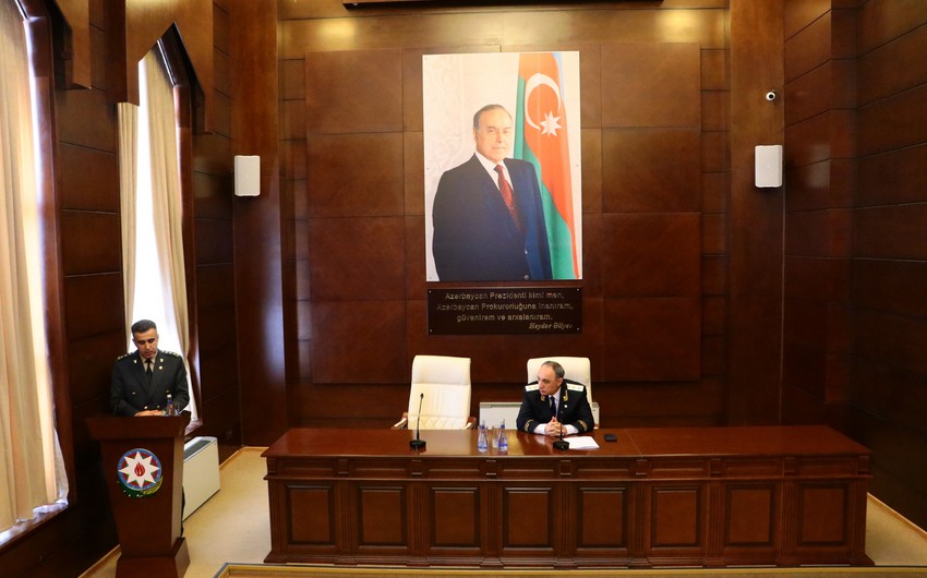 Azərbaycanın yeni hərbi prokuroru kollektivə təqdim olunub - FOTOLAR