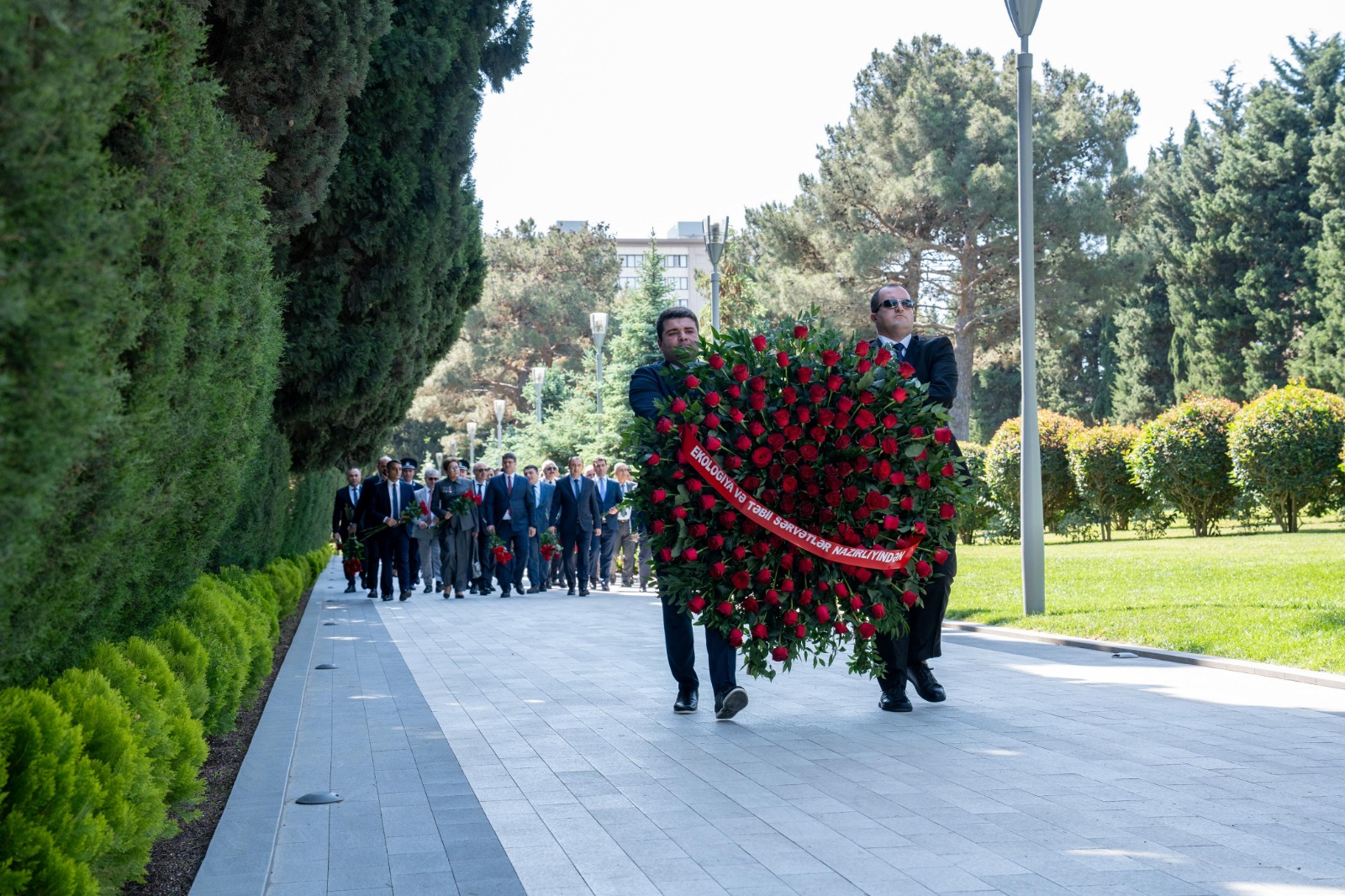 Ekologiya və Təbii Sərvətlər Nazirliyi işçiləri peşə bayramını qeyd ediblər - FOTOLAR