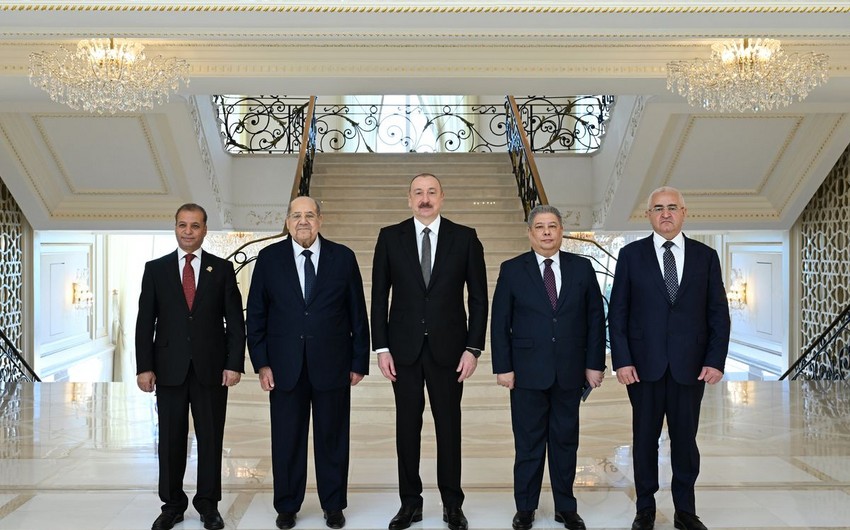 İlham Əliyev Misir Senatının sədrini qəbul edib