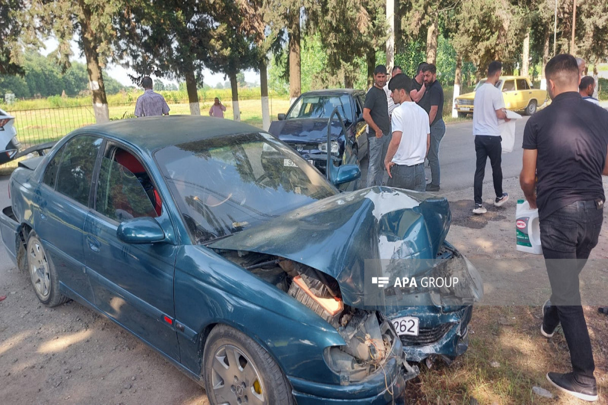 Lənkəranda yol qəzasında sürücülər xəsarət alıb - FOTOLAR