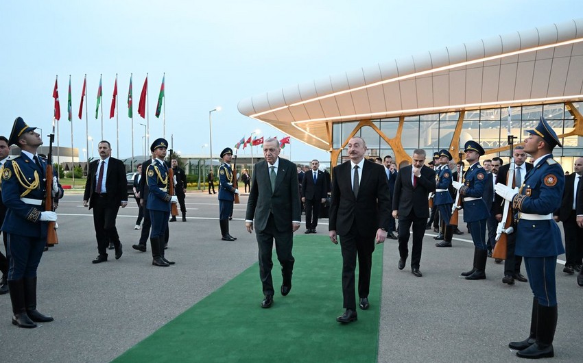 Rəcəb Tayyib Ərdoğanın Azərbaycana səfəri başa çatıb