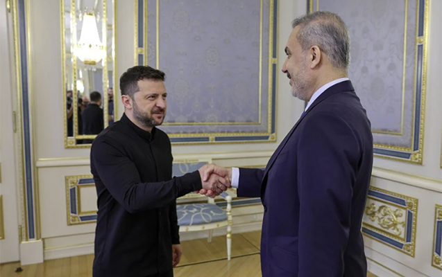 Zelenski Hakan Fidanı qəbul etdi - FOTOLAR