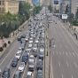 Bakının bir sıra yollarında nəqliyyatın sıxlığı müşahidə olunur