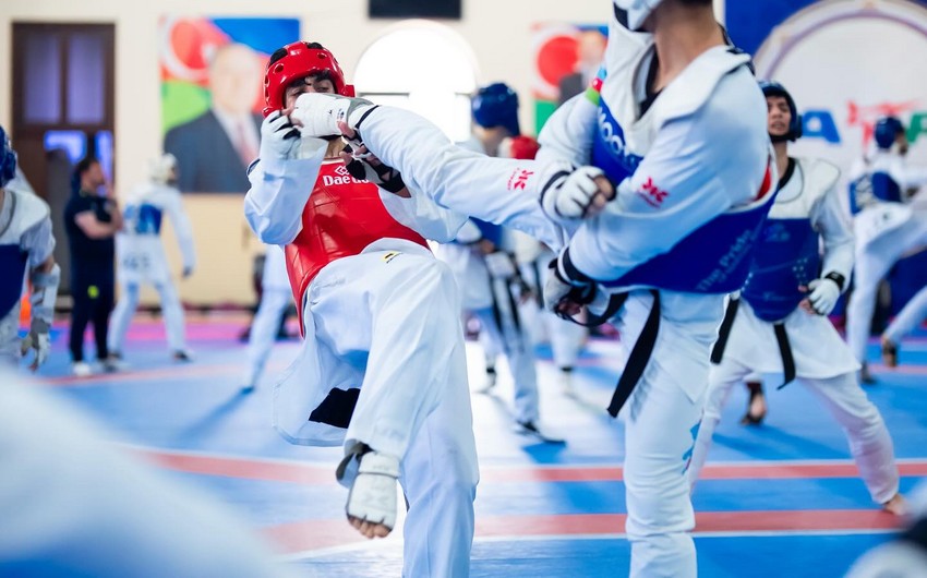 Azərbaycan taekvondoçularının iştirakı ilə məşq - FOTOLAR