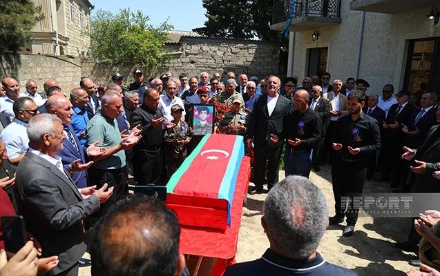 İtkin şəhidimizlə vida mərasimi keçirilir - FOTOLAR