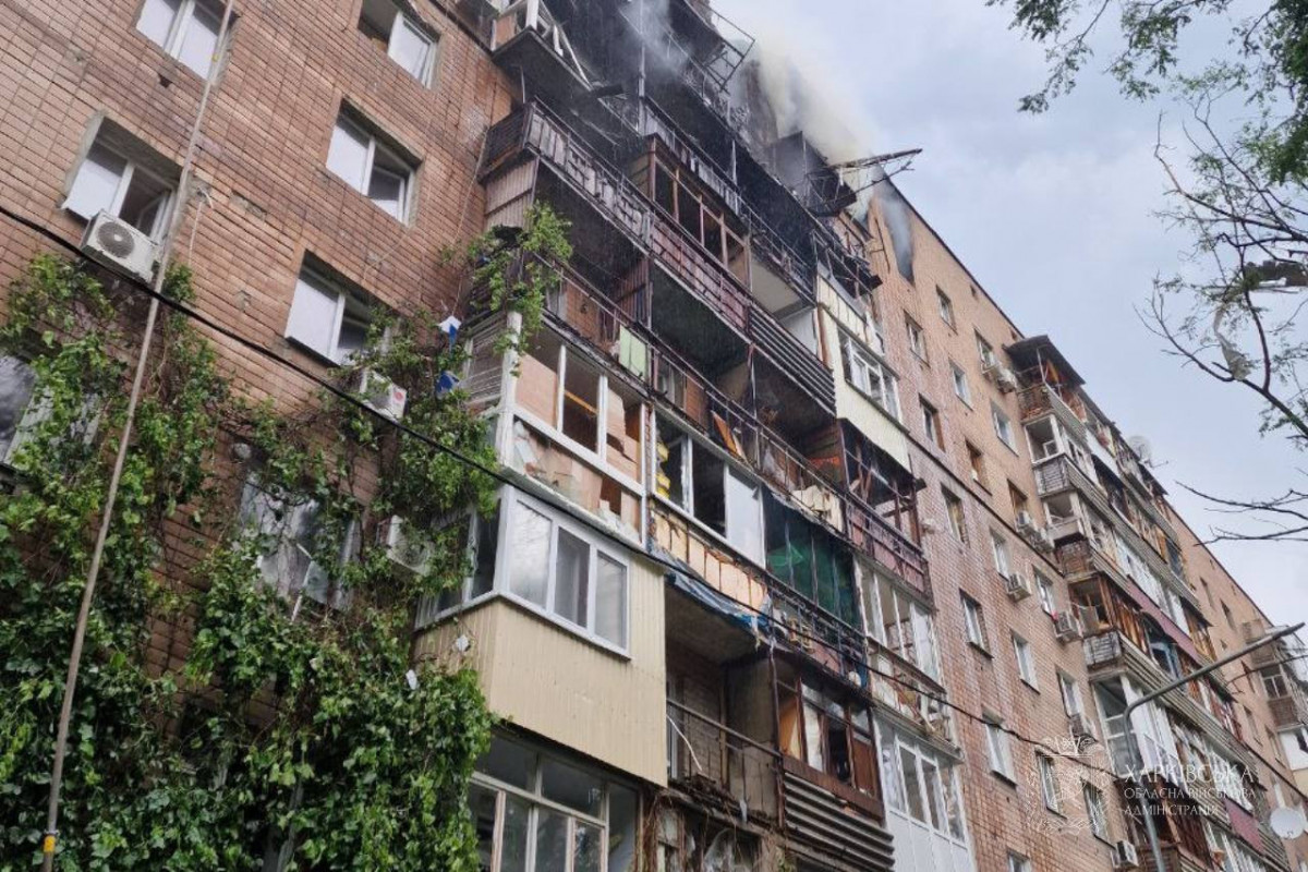 Rusiyanın hücumu nəticəsində Xarkovda 3 nəfər ölüb: 18 nəfər yaralanıb - FOTOLAR