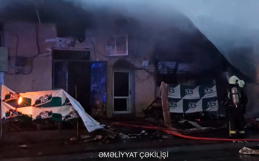Sabunçu bazarında YANĞIN
