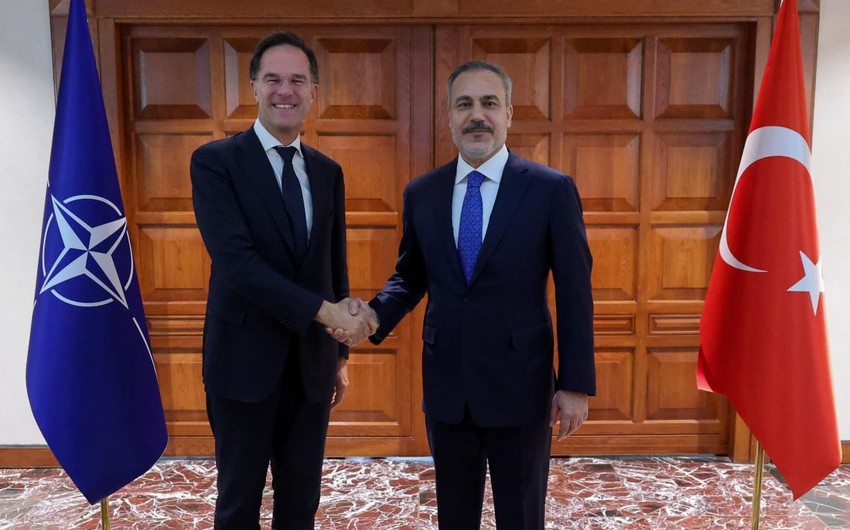 Fidan Rutte ilə Rusiya-Ukrayna münaqişəsinin həllini müzakirə edib