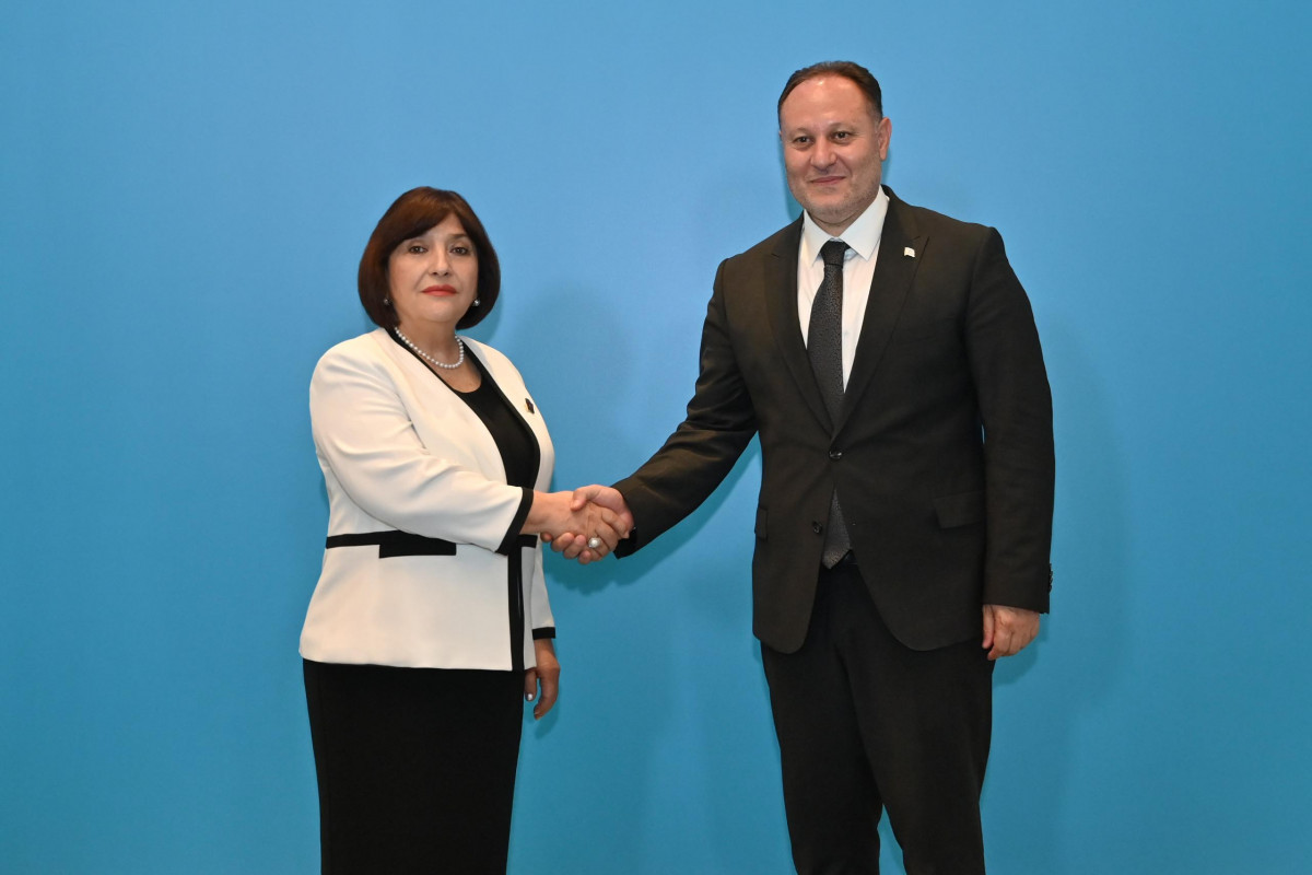 Sahibə Qafarova Astanada ŞKTC Məclisinin sədri ilə görüşüb