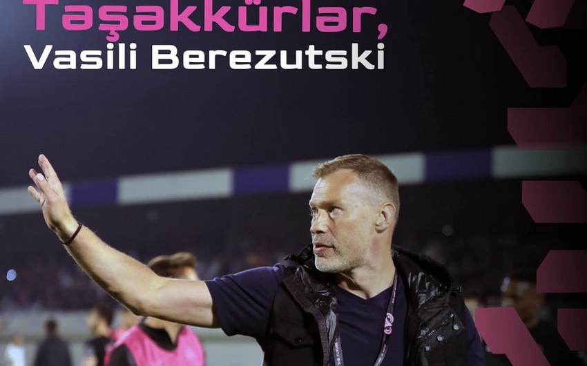 "Sabah" baş məşqçisi Vasili Berezutski ilə yollarını ayırıb