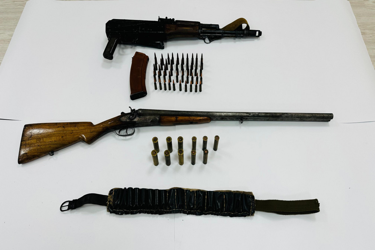 Şəkidə qanunsuz "Kalaşnikov" saxlayan kişi həbs edilib - FOTOLAR