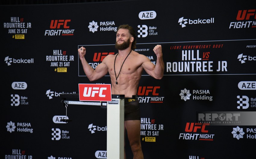 Bakıdakı UFC turnirindən əvvəl rəsmi çəkiölçmə mərasimi keçirilib - FOTOLAR