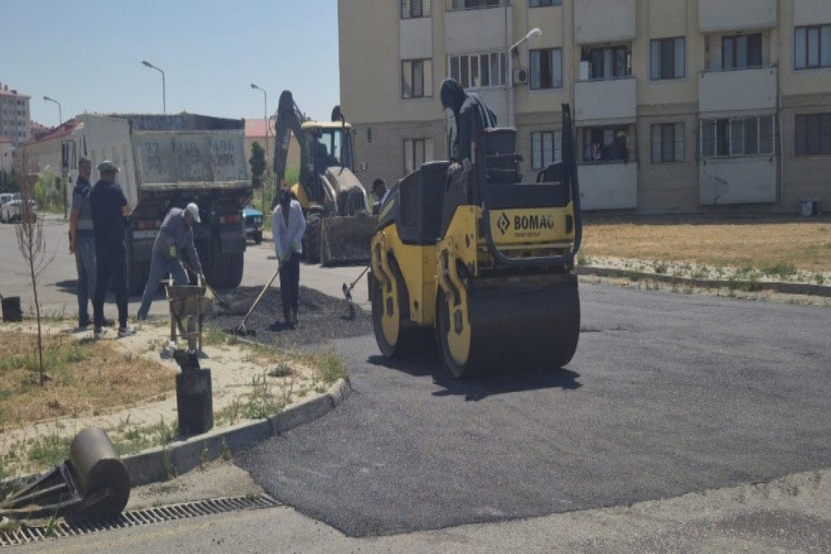 Stansiya Sumqayıt ərazisində genişmiqyaslı asfaltlanma işləri həyata keçirilib