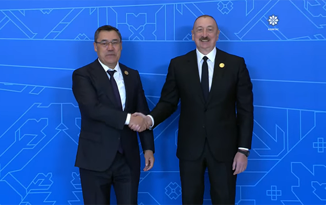 Prezident Xankəndidə qonaqları qarşılayıb - VİDEO
