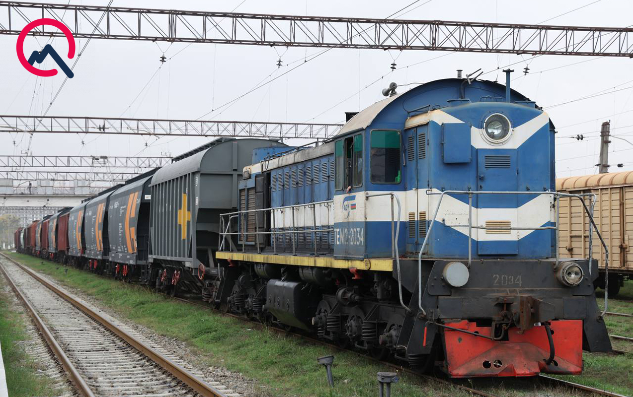 Ermənistana buğda aparan qatar artıq Bakıdadır - VİDEO