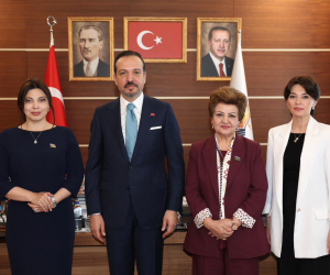 Azərbaycanlı deputatlar Ərdoğanın müavini ilə görüşüblər - FOTOLAR