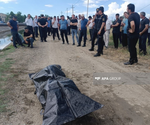 Tovuzda kanalda meyit tapılıb