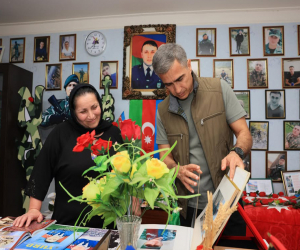 Anar Ələkbərov Oğuzda şəhid ailəsinin qonağı oldu - FOTOLAR