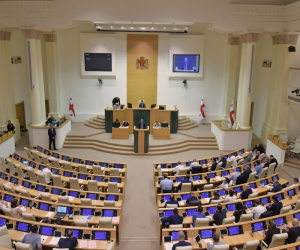 Gürcüstan parlamentinin sonuncu iclasında deputatlar dalaşıb
