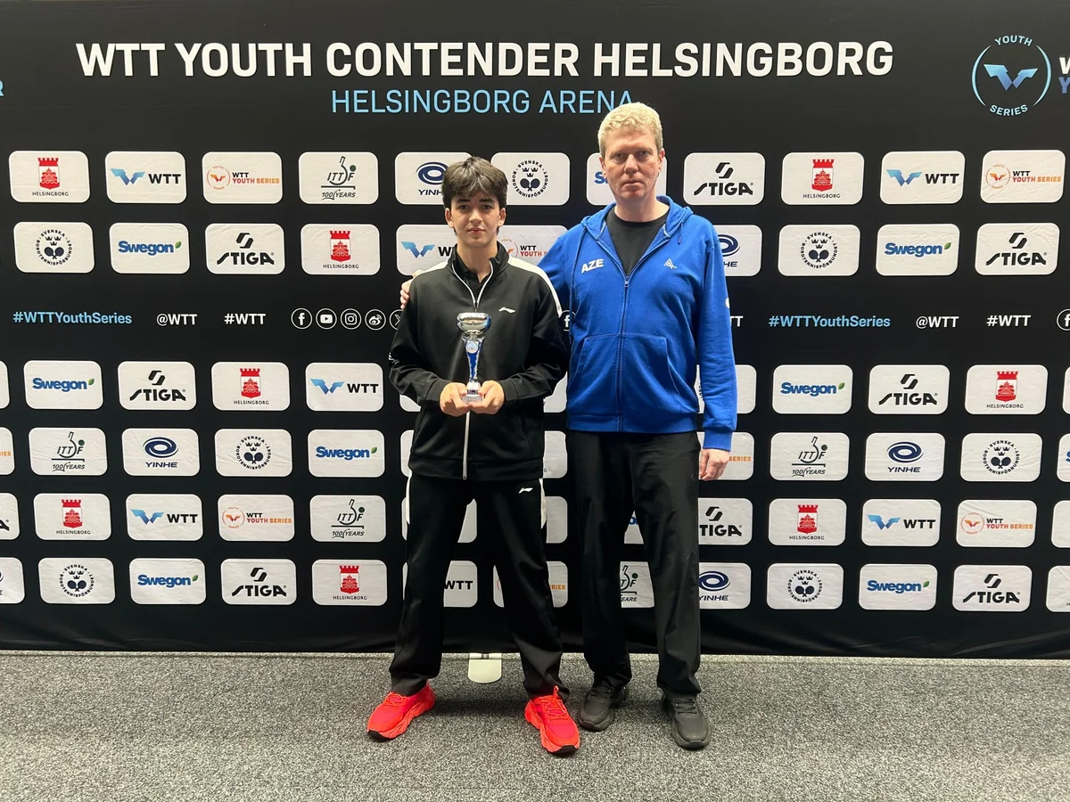 Azərbaycanlı stolüstü tennisçi Onur Quluzadə Helsinborqda üçüncü yeri tutub