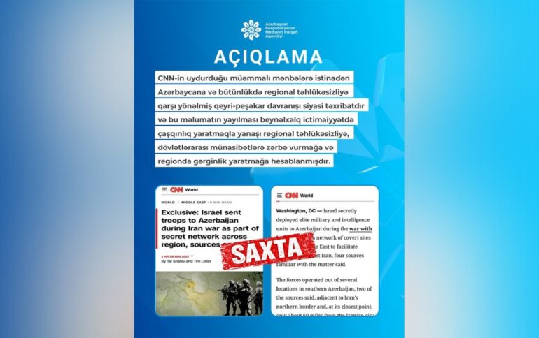 CNN-in saxta xəbəri: "Təkzib verməli və üzr istəməlidir"