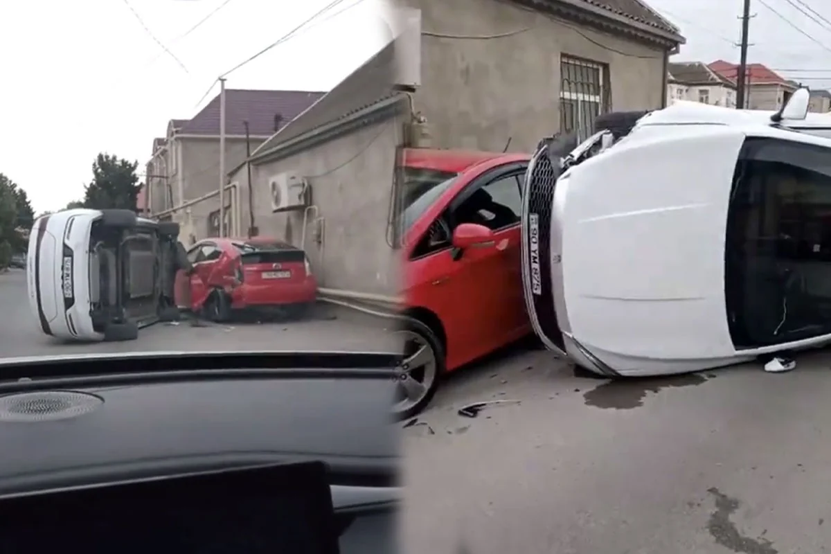 Zabratda BYD "Prius"la toqquşdu - VİDEO