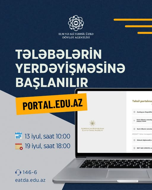 Tələbələrin yerdəyişməsi üzrə sənəd qəbulu başlayır
