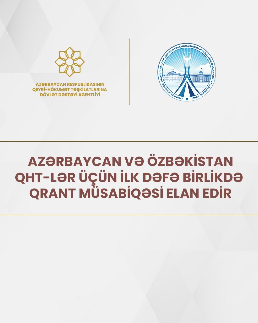 Azərbaycan və Özbəkistan QHT-lər üçün ilk dəfə birlikdə qrant müsabiqəsi elan edir